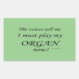 Organische stemmen zeggen moet rechthoekige Sticke Rechthoekige Sticker