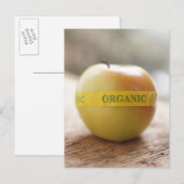 Organische sticker op appel briefkaart (Voorkant / Achterkant)