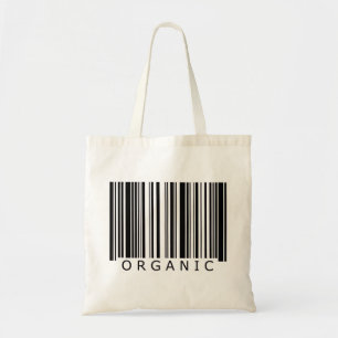 Organische streepjescode tote bag