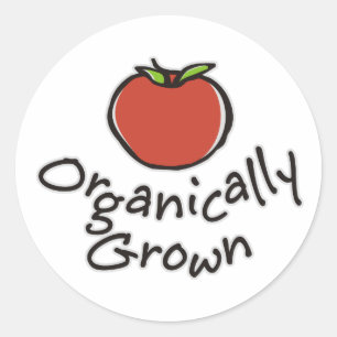 Organische teelt ronde sticker