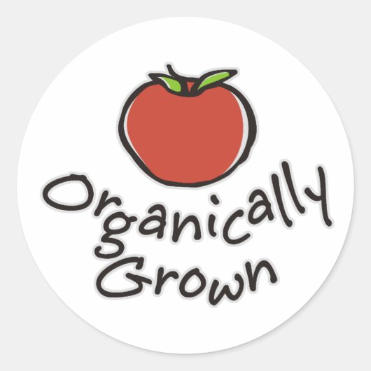 Organische teelt ronde sticker (Voorkant)