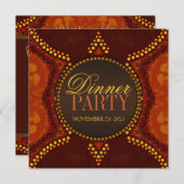Organische Tribal Special Dinner Party Uitnodiging (Voorkant / Achterkant)
