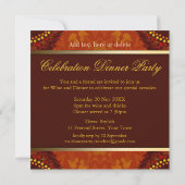 Organische Tribal Special Dinner Party Uitnodiging (Achterkant)