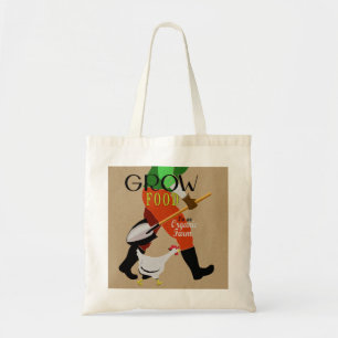 Organische tuin tote bag
