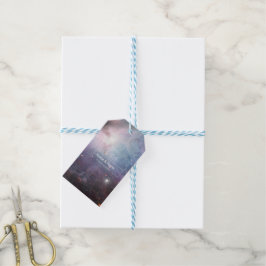 Organische violette hemel sterren orion nevel BEWE Cadeaulabel