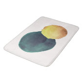 Organische vorm Abstracte Waterverf Geel Groen Badmat (Gekanteld)