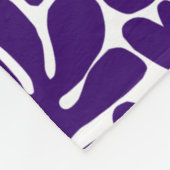 Organische vormen Abstract 240822 - Diep Paars Fleece Deken (Hoek)