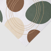 Organische vormen met aardtoon patroon 2 tissuepapier (Detail)