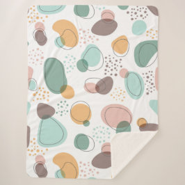 Organische vormen naadloos patroon sherpa deken