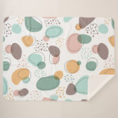 Organische vormen naadloos patroon sherpa deken (Voorkant (horizontaal))