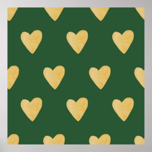 Organische vormen naïef patroon. Abstracte waterve Poster