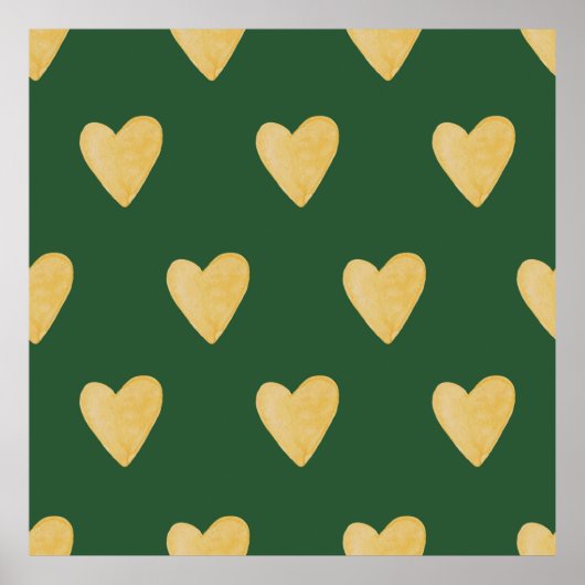 Organische vormen naïef patroon. Abstracte waterve Poster (Voorkant)