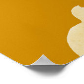 Organische vormen naïef patroon. Abstracte waterve Poster (Hoek)