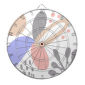 Organische vormen Sun Floral Art Pattern Dartbord (Voorkant)