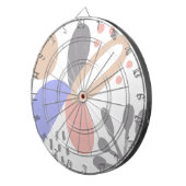 Organische vormen Sun Floral Art Pattern Dartbord (Voorkant Rechts)
