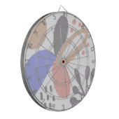 Organische vormen Sun Floral Art Pattern Dartbord (Voorkant Links)