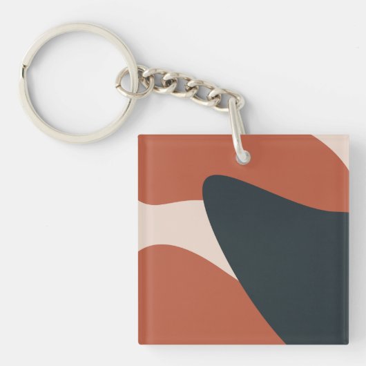 Organische vormen van hout sleutelhanger (voorkant)