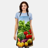 Organische vruchten en Veg Koking Apron Schort (Gedragen)