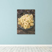 Organische witte krenten uit de tuin canvas afdruk (Insitu (Houten vloer))