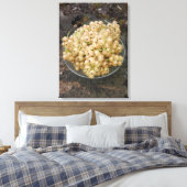 Organische witte krenten uit de tuin canvas afdruk (Insitu (Slaapkamer))