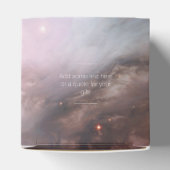 Organische witte rots retro-orion nebula EDITABLE Bedankdoosjes (Bovenkant)