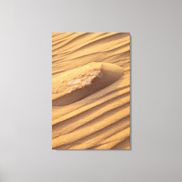 Organische Zandsteen Woestijnrimpelstructuur Canvas Afdruk