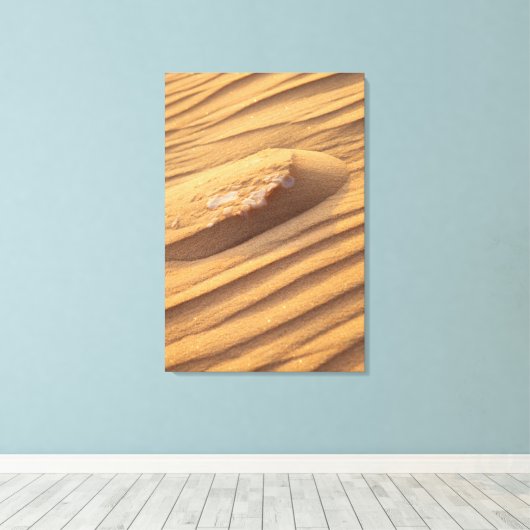 Organische Zandsteen Woestijnrimpelstructuur Canvas Afdruk (Insitu (Houten vloer))