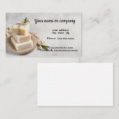 Organische zeep visitekaartje (Voorkant / Achterkant)