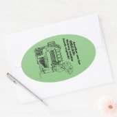 Organische Zombie Explode Oval Sticker (Envelop)