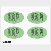 Organische Zombie Explode Oval Sticker (Vel)