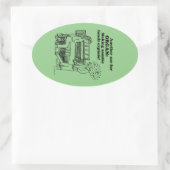 Organische Zombie Explode Oval Sticker (Tas)