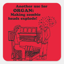 Organische Zombie Explode Square Sticker