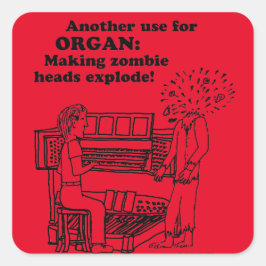 Organische Zombie Explode Square Sticker