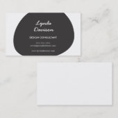 ORGANISCHE ZWARTE VORM LOGO III Modern Visitekaart Visitekaartje (Voorkant / Achterkant)