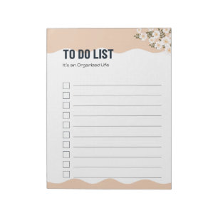 Organised Life to Do List Planner Notitieblok