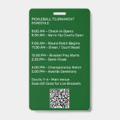 Organiseer Je Eigen Pickleball Toernooi Badge (Achterkant)