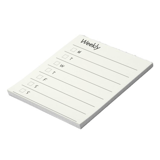 Organiseer je week in stijl notitieblok (Linkerzijde)