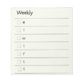 Organiseer je week in stijl notitieblok (Voorkant)