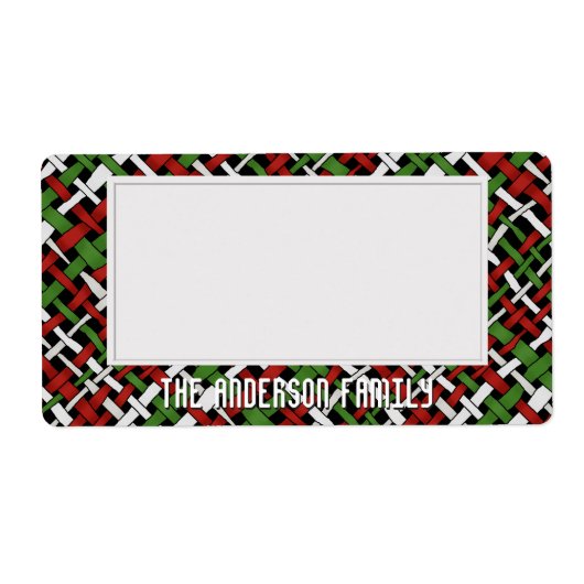 Organiseer opslag kleverig groen rood wit etiket (Voorkant)