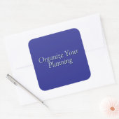 Organiseer uw planning vierkante sticker (Envelop)