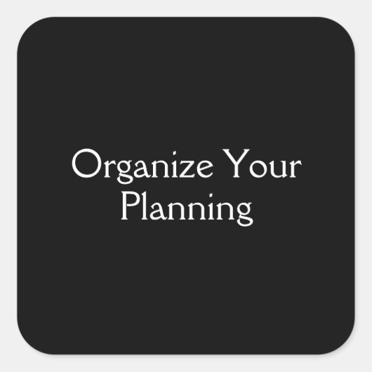 Organiseer uw planning vierkante sticker (Voorkant)