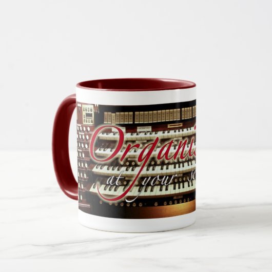 Organiseren bij uw service mok - rood (Voorkant links)