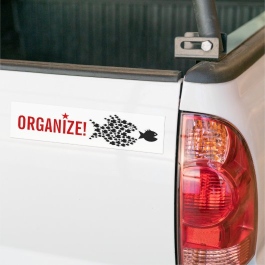 ORGANISEREN! BUMPERSTICKER (Op Truck)