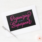 Organiseren is Mijn Superpower Rechthoekige Sticker (Envelop)