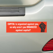 Organiseren tegen kapitaal bumpersticker (Op auto)