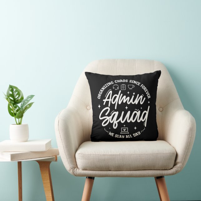 Organiseren van Chaos Grappige Quote Admin Prof Da Kussen (Stoel)