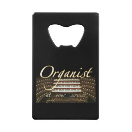 Organist aan uw dienst flesopener creditkaart flessenopener