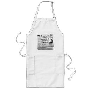 Organist gevonniste apron (Britse spelling) Lang Schort