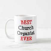 organist kerk, beste koffiemok (Links)
