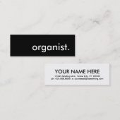 organist. mini visitekaartje (Voorkant / Achterkant)